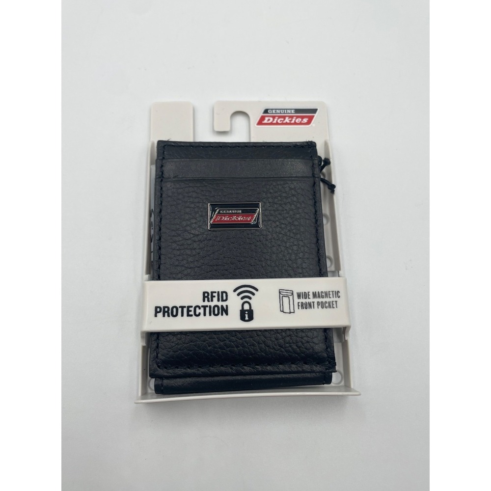 Genuine Dickies Slim Magnetic Front Pocket Wallet Men's Black RFID Protection